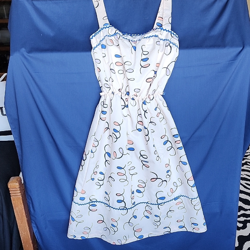 Whimsical Swirl Print Sun Dress